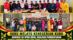 Majelis Tinggi Kerapatan Empat Suku Melayu Kenegerian Kubu Audiensi ke DPRD Rohil, Usulkan Pembentukan Pansus Ranperda MHA dan Tanah Ulayat